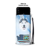 Siberian Husky Print Wallet CaseWA State