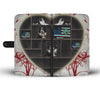 Border Collie Heart Storage Print Wallet CaseWA State