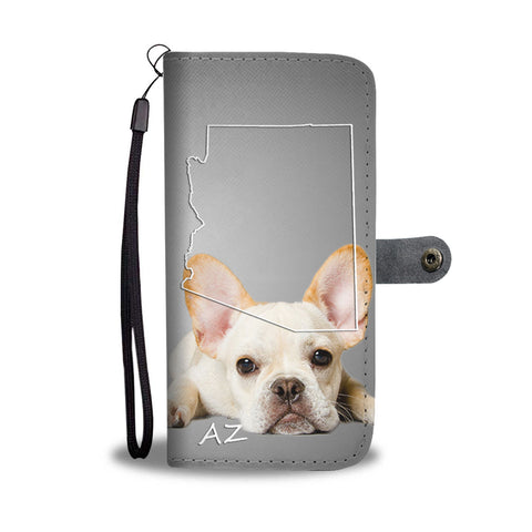 Lovely French Bulldog Print Wallet Case AZ State