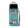 Basset Hound Dog Print Wallet CaseVA State