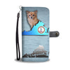 Chihuahua Dog Print Wallet CaseVA State