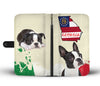 Boston Terrier Print Wallet CaseGA State