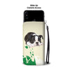 Boston Terrier Print Wallet CaseGA State