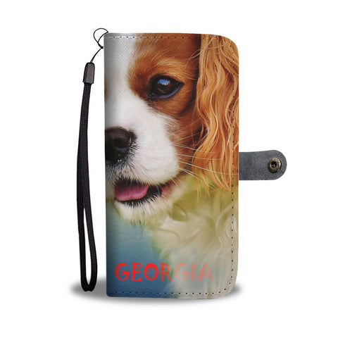 Cavalier King Charles Spaniel Print Wallet CaseGA State