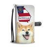 Shiba Inu Print Wallet CaseGA State