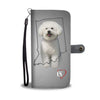 Cute Bichon Frise Print Wallet Case IN State