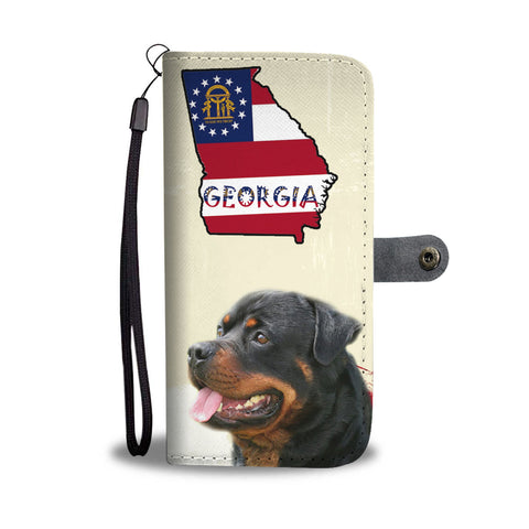 Rottweiler Print Wallet CaseGA State