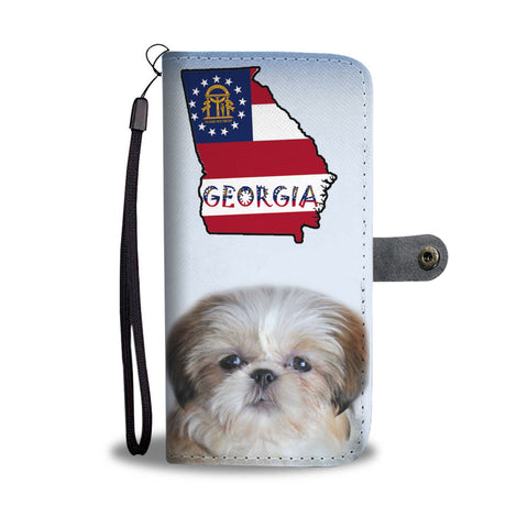 Shih Tzu Print Wallet CaseGA State