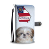 Shih Tzu Print Wallet CaseGA State