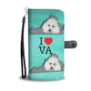 Poodle Dog Print Wallet CaseVA State