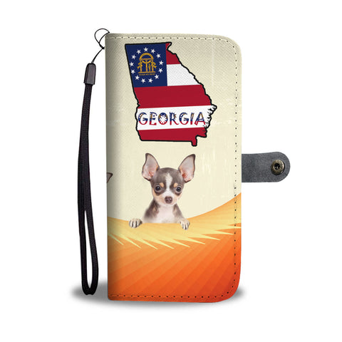 Cute Chihuahua Print Wallet CaseGA State