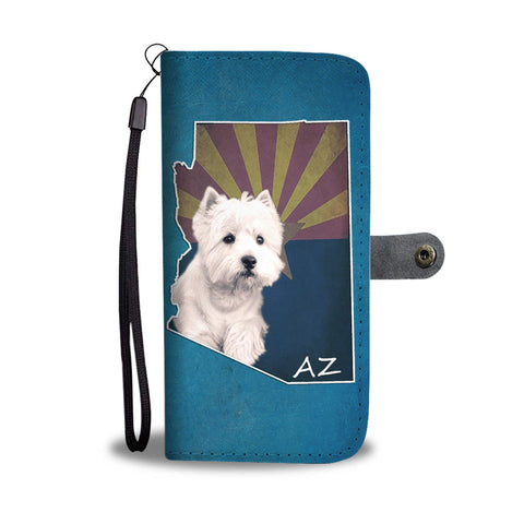 Cute Westie Print Wallet Case AZ State