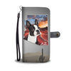 Cute Boston Terrier Print Wallet CaseAZ State