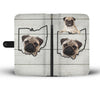 Cute Pug Print Wallet CaseOH State