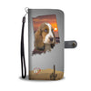 Cute Basset Hound Print Wallet CaseIN State