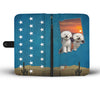 Lovely Bichon Frise Print Wallet Case IN State