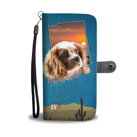 Lovely Cavalier King Charles Spaniel Print Wallet CaseIN State