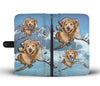 Golden Retriever Dog Print Wallet CaseAK State