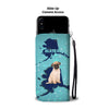 Cute Pug Dog Print Wallet CaseAK State