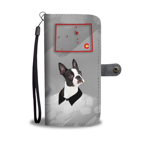 Amazing Boston Terrier Print Wallet CaseCO State