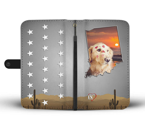 Golden Retriever Print Wallet CaseIN States