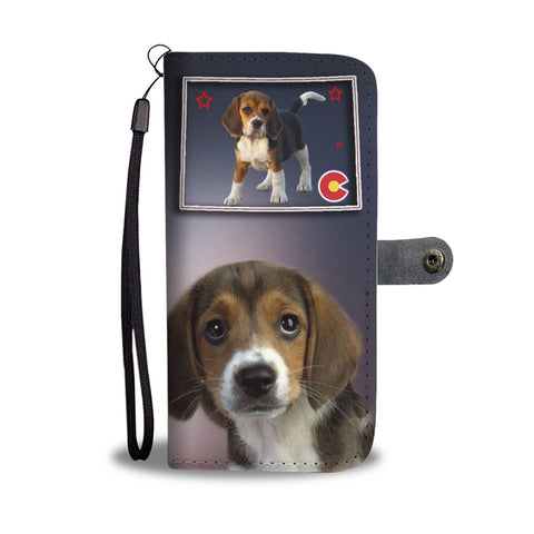 Cute Beagle Print Wallet CaseCO State