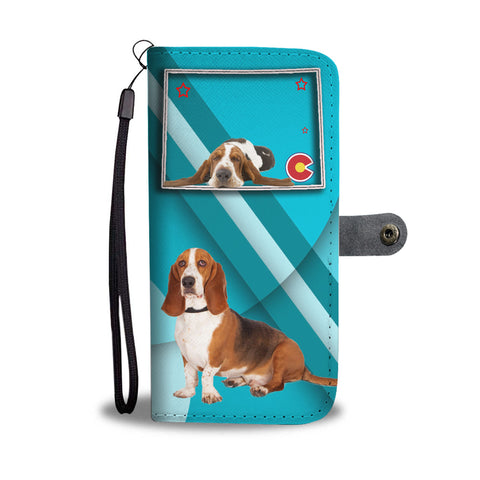 Basset Hound Print Wallet CaseCO State