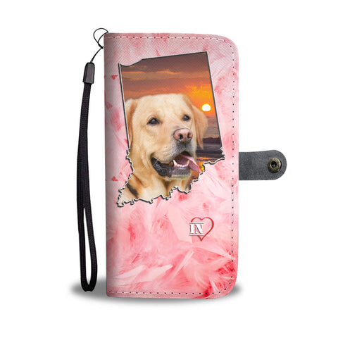 Cute Labrador Retriever Print Wallet CaseIN State