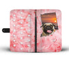 Lovely Pug Print Wallet CaseIN State