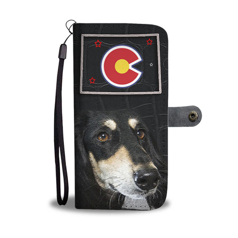 Saluki Dog Print Wallet CaseCO State