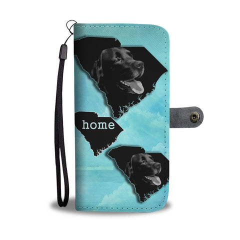 Amazing Black Labrador Print Wallet CaseSC State