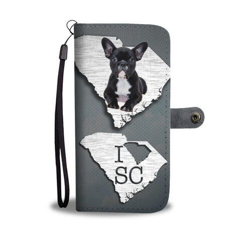 Cute French Bulldog Print Wallet CaseSC State