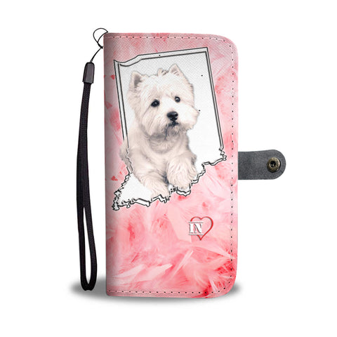 Cute West Highland White Terrier Print Wallet CaseIN State