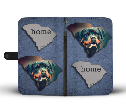 Rottweiler Dog Vector Art Print Wallet CaseSC State