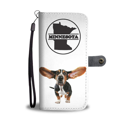 Basset Hound Print Wallet CaseMN State