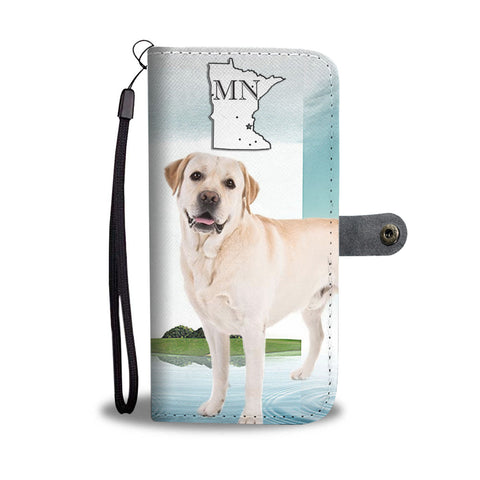 Labrador Retriever Print Wallet CaseMN State