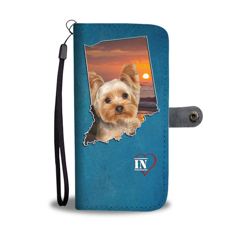 Yorkshire Terrier Print Wallet Case IN State