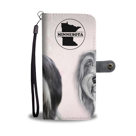 Bearded Collie Print Wallet CaseMN State