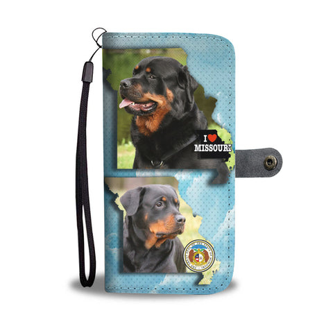 Rottweiler Dog Print Wallet CaseMO State