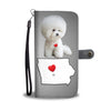 Bichon Frise Print Wallet Case IA State