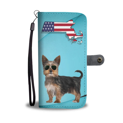 Yorkshire Terrier (Yorkie) Print Wallet CaseMA State