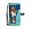 Cute Basset Hound Print Wallet CaseVT State