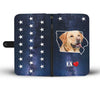 Cute Labrador Retriever Print Wallet CaseIA State