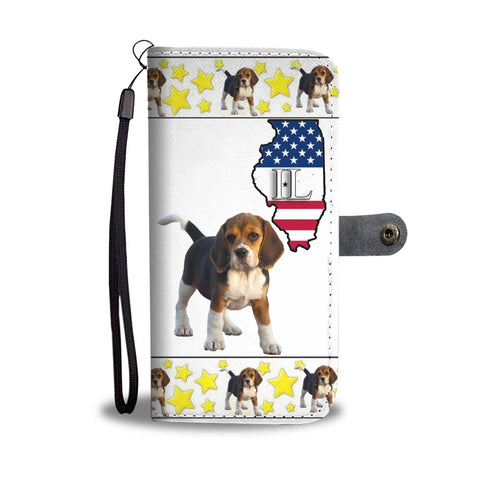 Beagle dog Print Wallet CaseIL State