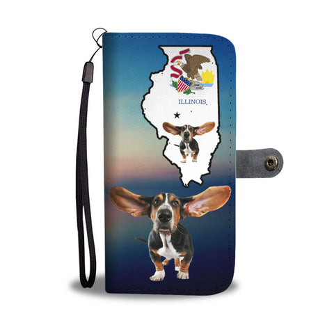 Basset Hound Print Wallet CaseIL State