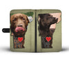 Chocolate Labrador Print Wallet CaseVT State