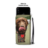 Chocolate Labrador Print Wallet CaseVT State