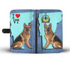 German Shepherd Dog Print Wallet CaseVT State