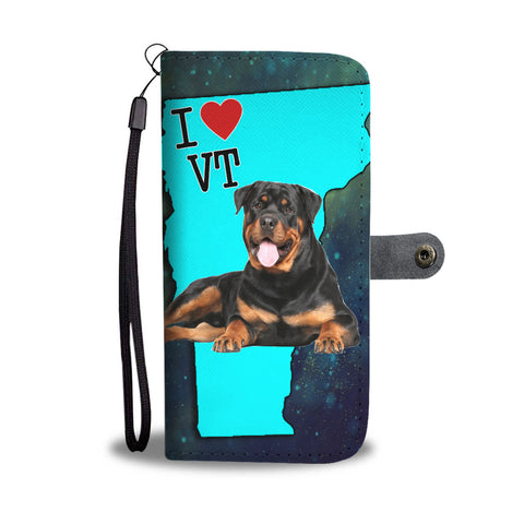 Rottweiler Dog Print Wallet CaseVT State