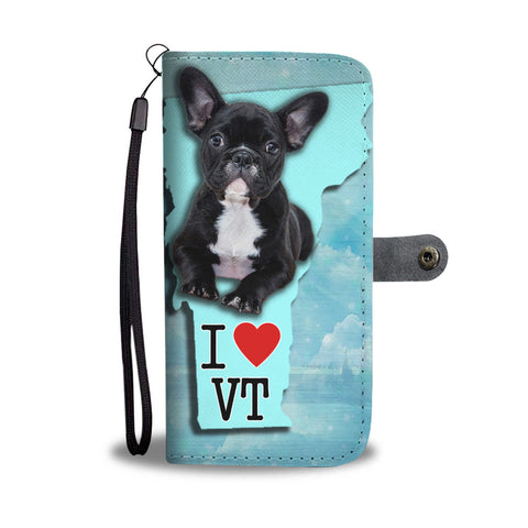 French Bulldog Print Wallet CaseVT State